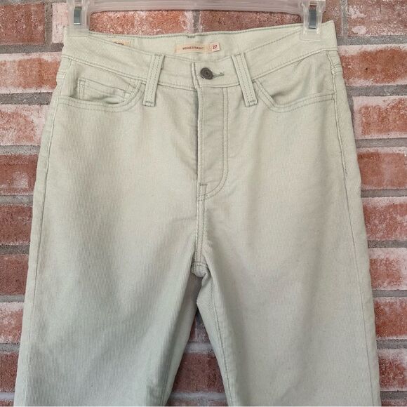 Levi’s Wedgie Straight Button Fly Corduroy Pants Women’s 27 Mint Green - Picture 3 of 10